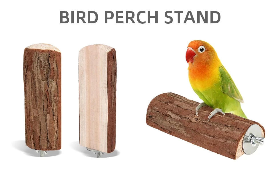 Niteangel Parrot Cage Perch, Wooden Platform for Birds 2 Packs - product information 3