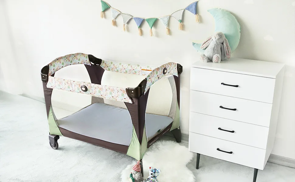 Pack and Play Sheets Fitted, 2 Pack Portable Playard | Mini Crib Sheets, Ultra Soft Microfiber Pack N Play Sheet, White & Grey, Preshrunk White & Grey playard/pack n play/mini crib - pack n play sheet