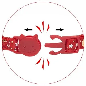 KOOLTAIL Cat Collar Breakaway with Bells - 6 Pack Glow in The Dark - Cute Pattern Pet Reflective Collars Ideal for Kitten Cats Puppy Star & Moon - product information 26