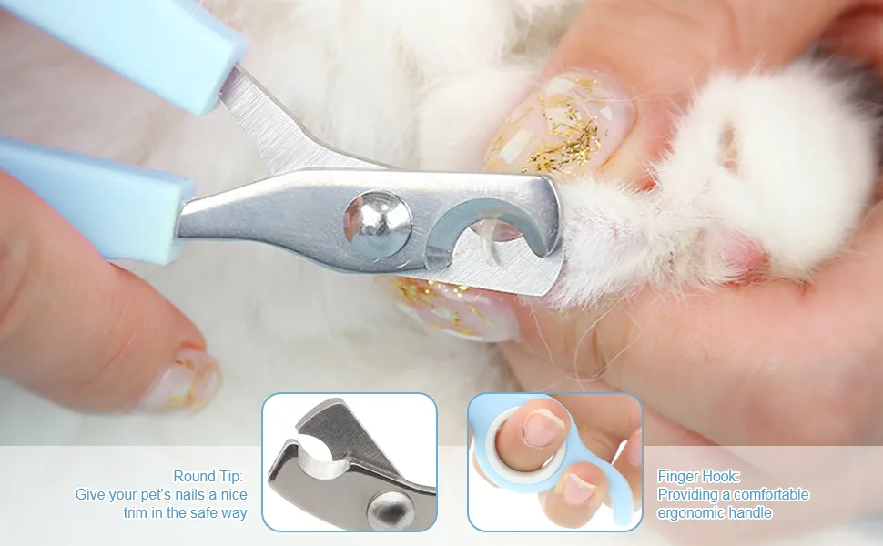 Rabbit Grooming Kit, Rabbit Brush for Shedding with Bunny Nail Clipper, Rabbit Nail Trimmers with Pet Combs for Hamster Guinea Pig Ferret by KALAMANDA(6 Pack) - Rabbit Grooming Kit3