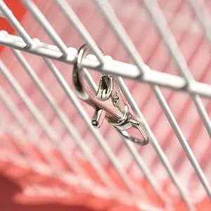 Pssopp 12Pcs Pet Birds Cage Metal Hook Clip Iron Anti-Escape Pet Bird Cage Door Buckle Lock Claw Trigger Snap Hook - Pet Birds Cage Metal Hook