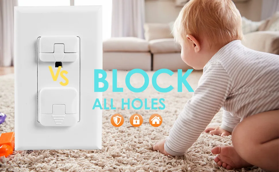 Outlet Covers Babepai 38-Pack White Child Proof Electrical Protector Safety Improved Baby Safety Plug Covers A-White - outlet covers block holes