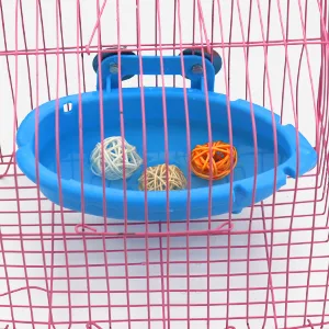 Mygeromon Bird Bath for Cage- Small Tub Bowl for Hang Inside Cage Birdbath Shower for Parrot/Parakeets/Cockatiels/Canary/Budgerigar (Blue) - Parrot Bird Cage Tub
