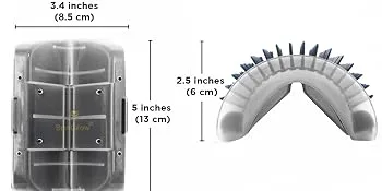 SunGrow Self-Grooming Brush for Ferrets & Cats, Light Gray Self Massager, Mountable to Corners and Flat Surfaces, Includes Brush, Catnip, Screws and Adhesive Tape, 1-pc - product information 3