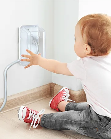 EUDEMON Baby Safety Electrical Outlet Cover Box Childproof Large Plug Cover for Babyproofing Outlets Easy to Install & Use (Transparent) - 6202