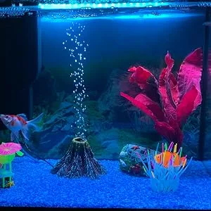 VARMHUS Submersible LED Aquarium Light,Fish Tank Light with Timer Auto On/Off Dimming Function,3 Light Modes Dimmable White-Blue,10 Brightness Levels Optional&3 Levels of timed Loop Function 7.5'' 7.5'' Timmer&Dimmer White&blue - Aquarium light