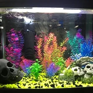 VARMHUS Submersible LED Aquarium Light,Fish Tank Light with Timer Auto On/Off Dimming Function,3 Light Modes Dimmable White-Blue,10 Brightness Levels Optional&3 Levels of timed Loop Function 7.5'' 7.5'' Timmer&Dimmer White&blue - aquarium light