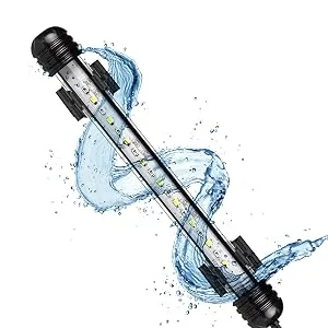 VARMHUS Submersible LED Aquarium Light,Fish Tank Light with Timer Auto On/Off Dimming Function,3 Light Modes Dimmable White-Blue,10 Brightness Levels Optional&3 Levels of timed Loop Function 7.5'' 7.5'' Timmer&Dimmer White&blue - Waterproof