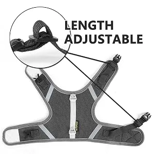 PATTEPOINT Escape Proof Mesh Cat Harness and Leash Set, Adjustable Walking Jacket Vest for Extra Kittens, Full-Edge Reflective Strips Provide Protection for Cats Walking at Night Grey Medium - adjustable length