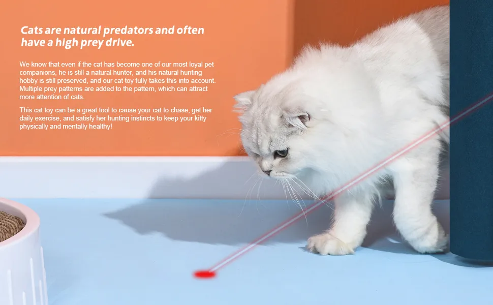 Cat Toy Pointer for Indoor, Cat Mouse Toys Wand Light Pet Interactive Toys to Keep Cat Busy, for Kitten Cat Dog Chase Play - product information 2