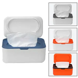NOVWANG Wipes Dispenser Baby Wipe Holder with Lids, Keeps Wipes Fresh, Refillable Wipes Container with Sealing Design, Bathroom Tissues Wipes Case Box, Grey A-Grey - Stylish Appearance