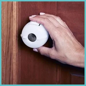 Toddleroo by North States Door Knob Covers | Prevents Child from Opening Doors l Fits Most Doors  assembles Easily for a Quick Safety Solution | Baby- Proof with Confidence (2-Pack, White) - Door knobs