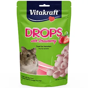 Vitakraft Hamster Drops And 5.3-Ounce Pouch Strawberry Drops - Drops for Hamsters