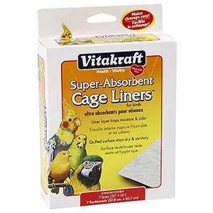 Vitakraft Cage Liners for Birds - For Parrot, Parakeet, Conure, and Cockatiel Cages - cage liners