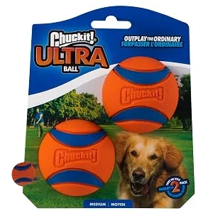 Chuckit! Ultra Ball Dog Toy Medium 2 Balls - Chuckit! Ultra Ball Medium 2 Pack