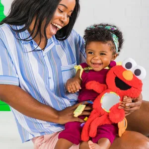 Bright Starts Sesame Street Jingle & Shake Elmo Easy Grasp Rattle, Ages 3-12 Months - cute elmo cuddles