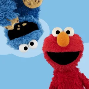 Bright Starts Sesame Street Jingle & Shake Elmo Easy Grasp Rattle, Ages 3-12 Months - elmo and cookie monster