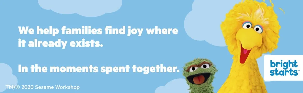Bright Starts Sesame Street Jingle & Shake Elmo Easy Grasp Rattle, Ages 3-12 Months - spread kindness promote sharing and development