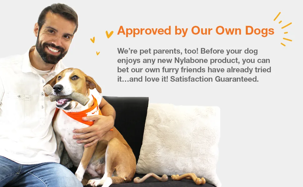 Nylabone Power Chew Dog Bones for Aggressive Chewers Tough Chew Toys for Dogs Bacon X-Small/Petite (1 Count) - Approval