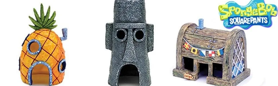 Penn-Plax Spongebob Squarepants Officially Licensed Aquarium Ornament  The Chum Bucket  Medium - SpongeBob SquarePants Sponge Bob Square Pants Fish Tank Aquarium Resins Decoration Decor Decore Wet