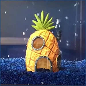 Penn-Plax Spongebob Squarepants Officially Licensed Aquarium Ornament  Spongebobs Pineapple House  Medium - SBR10 SBR10EO Pineapple Pine Apple House Home SpongBob SquarePants Sponge Bob Square Pants Fish Tank