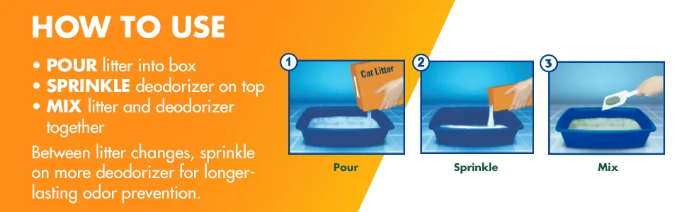 Arm & Hammer Cat Litter Deodorizer with Baking Soda 20 Ounce - How to Use