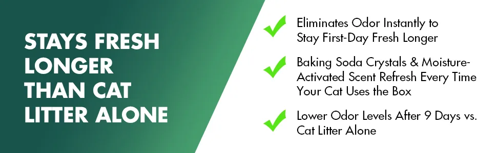 Arm & Hammer Cat Litter Deodorizer with Baking Soda 20 Ounce - Stays Fresh Longer Than Cat Litter Alone