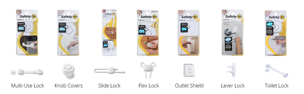 Safety 1st OutSmart Outlet Shield - Safety Safety 1st OutSmart Slide Lock, childproof cabinet lock, childproof lock, baby lock