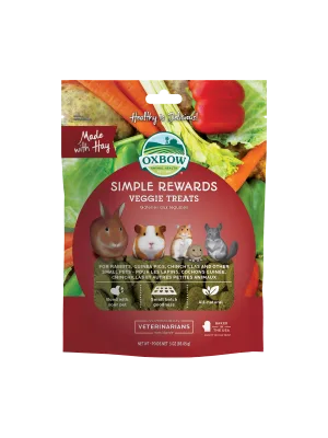 Oxbow Simple Rewards Baked Treats Timothy Treats Veggie Blend 3 Ounce (Pack of 1) - image