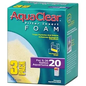 AquaClear 50 Foam Filter Inserts, Aquarium Filter Replacement Media, 3-Pack, A1394 - product information 1