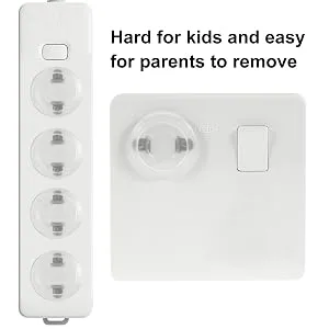 PandaEar Outlet Plug Covers(52 Pack) Clear Child Proof Electrical Protector Safety Caps with Adult Easy Release Concave Design - Outlet Plug Covers