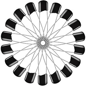 50 Pcs Diaper Pins, Plastic Head Safety Pin with Safe Locking Closures (Black) - Diaper pins