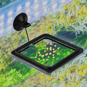 SunGrow Feeding Ring Set for Aquarium, Lower Food Waste, Zip tie to Net Pots to Grow Pothos, Basil, Monstera - clog