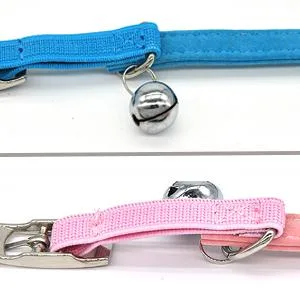 Chukchi Heart Bling Cat Collar with Safety Belt and Bell 8-11 Inches Pink - cat collar
