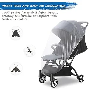 Baby Mosquito Net for Stroller, Durable Bug Net for Stroller, Bassinets, Cradles, Playards, Pack N Plays and Portable Mini Crib, Portable & Durable Baby Insect Netting White - crib net