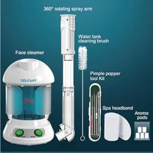 ボディ・フェイスケア saqina pino steamer & tesla / cleaner DENFANY Nano Ionic Face Steamer 360° Arm | GoSupps.com