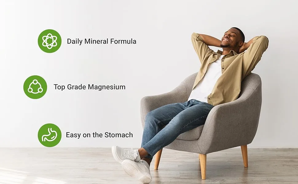 Magnesium Glycinate 500mg  180 Veggie Capsules | Chelated for Easy Absorption | Highly Purified Essential Trace Mineral for Muscle  Joint  Heart  & Digestive Health - magnisum