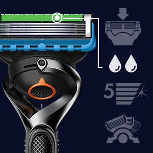 Gillette ProGlide Mens Razor Blade Refills, 8 Count ProGlide Razor Blade Cartridges 8 Count - enhanced lubrastrip