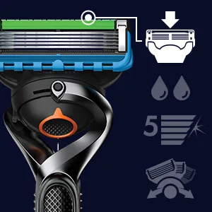 Gillette ProGlide Mens Razor Blade Refills, 8 Count ProGlide Razor Blade Cartridges 8 Count - Precision trimmer