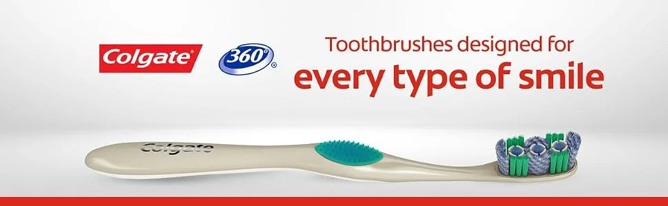 Colgate 360 Optic White Whitening Toothbrush, Adult Soft Toothbrush with Whitening Cups, Helps Whiten Teeth and Removes Odor Causing Bacteria, 4 Pack 4 Count Soft - Toothbrushes designed for every type of smile
