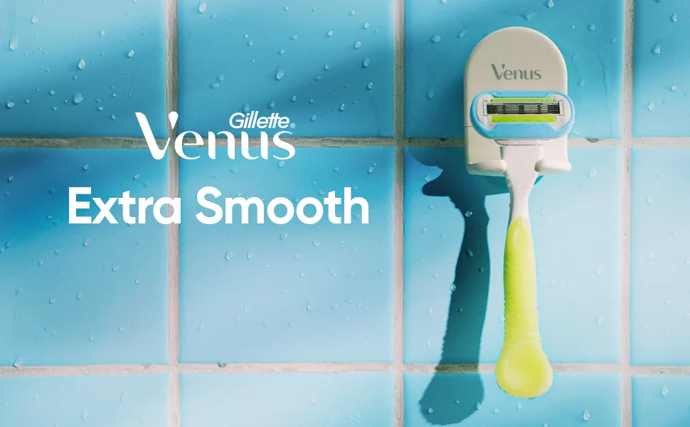 Gillette Venus Extra Smooth Womens Razor Blade Refills, 6 Count, Designed for a Close, Smooth Shave, light blue 6 Refills - gillette venus extra smooth