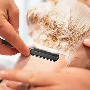 Utopia Care Professional Barber Straight Edge Razor Safety with 100-Pack Derby Blades - 100 Percent Stainless Steel (Black) - product information 23