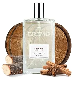 Cremo Bourbon & Oak Cologne Spray, A Sophisticated Blend of Distillers Spice, Fine Bourbon and White Oak, 3.4 Fl Oz - Cologne_BourbonOak_lockup