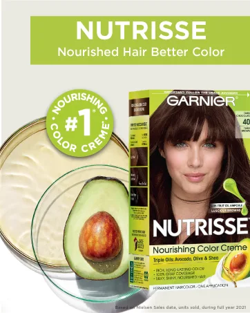 Garnier Fructis Sleek & Shine Leave-In Conditioning Cream for Frizzy, Dry Hair, Plant Keratin + Argan Oil, 10.2 Fl Oz, 2 Count (Packaging May Vary) 5.1 Fl Oz (Pack of 2) - Garnier nutrisse
