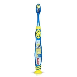 Colgate Kids Toothbrush, Minions, With Extra Soft Bristles and Built In Suction Cup Holder, 4 Pack Minions 2 Count (Pack of 2) - product information 1