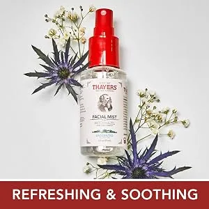 THAYERS Alcohol-Free Rose Petal Witch Hazel Facial Mist Toner - 3oz Rose Petal 3 Fl Oz (Pack of 1) - Thayers