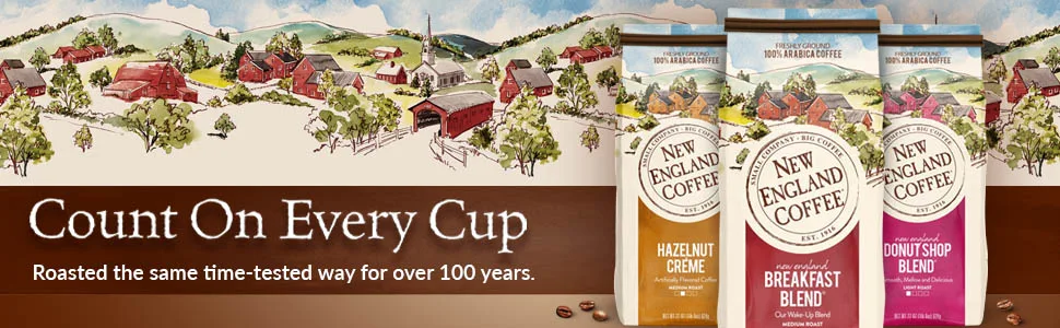 New England Hazelnut Crme Decaf Coffee , Ground, 10-ounce Bags (Pack of 3) Hazelnut Creme Decaf 10 Ounce (Pack of 3) - New England coffee