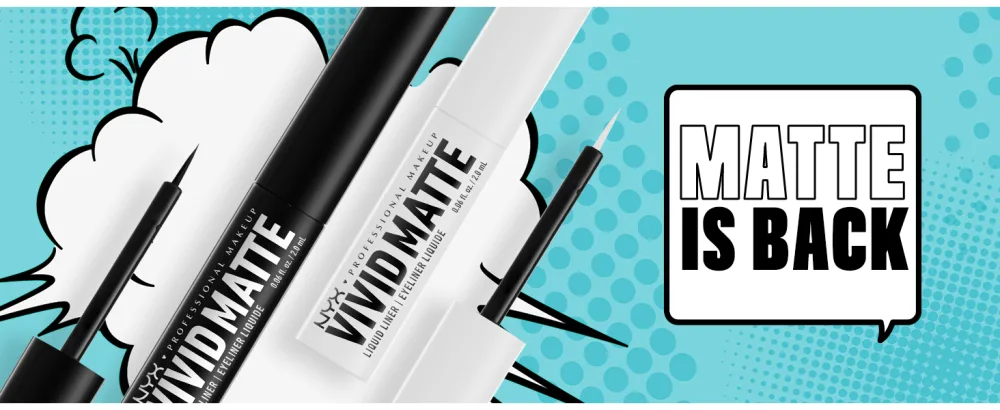 NYX PROFESSIONAL MAKEUP Vivid Matte Liquid Liner, Smear-Resistant Eyeliner with Precise Tip - Black 01 Black - vivid matte liquid eyeliner liquid eye liner matte liquid liner