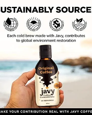 Javy Coffee 30X Cold Brew Coffee Concentrate, Perfect for Instant Iced Coffee, Cold Brewed Coffee and Hot Coffee. Original 1 Bottle - cold brew coffee