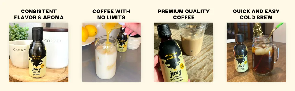 Javy Coffee 30X Cold Brew Coffee Concentrate, Perfect for Instant Iced Coffee, Cold Brewed Coffee and Hot Coffee. Original 1 Bottle - product information 10